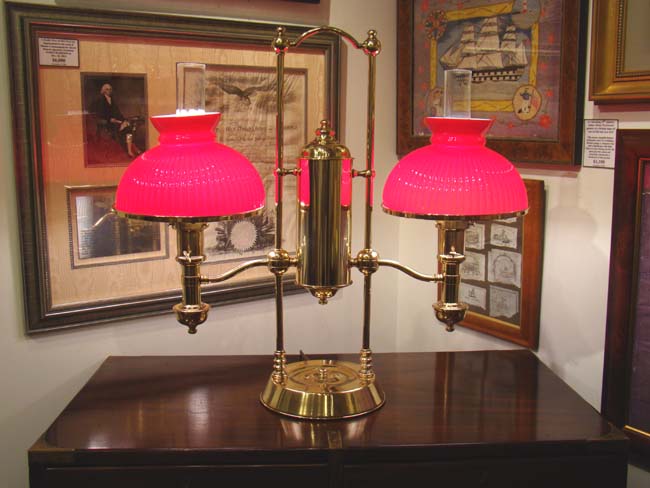 A fine late 19th century Double Student Lamp circa 1880-1900